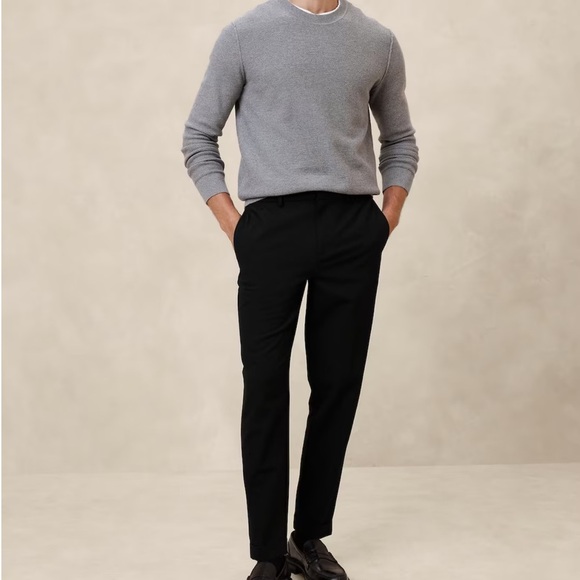 Banana Republic Men's Black Tailored Slim Fit Dess Pants - Picture 1 of 9